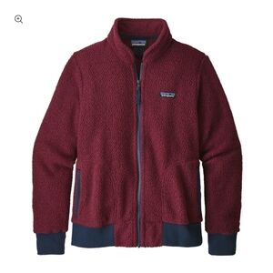 Patagonia women's Woolyester fleece full-zip jacket oxide red, size S.